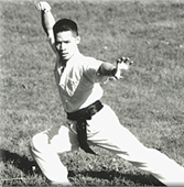 Sifu Mark Cheng demonstrates a classic Kung Fu Pose.